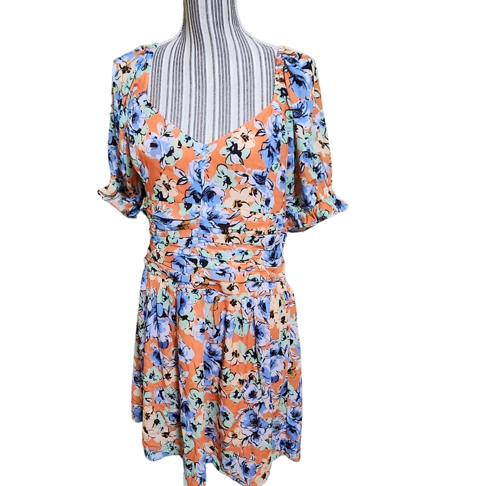 19 Cooper Orange Floral dress